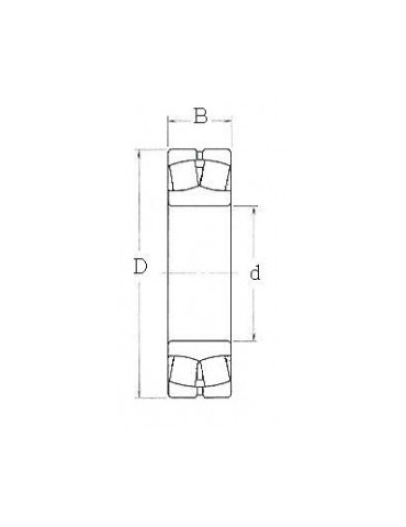 Roulement à deux rangées de rouleaux sphériques 22208e skf ref:rlt22208e