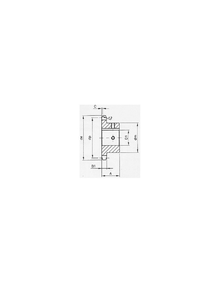 Pignon 9.525 simple 10 dents ref: pig06b1/10A10