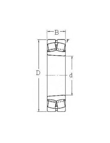 Roulement à deux rangée de rouleaux sphériques 22308ek skf ref:rlt22308ek