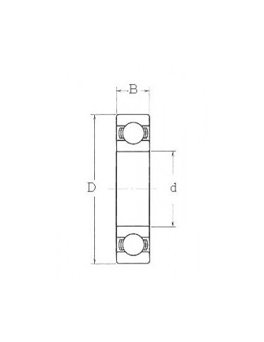 Roulement une rangée de billes 6003 2RS