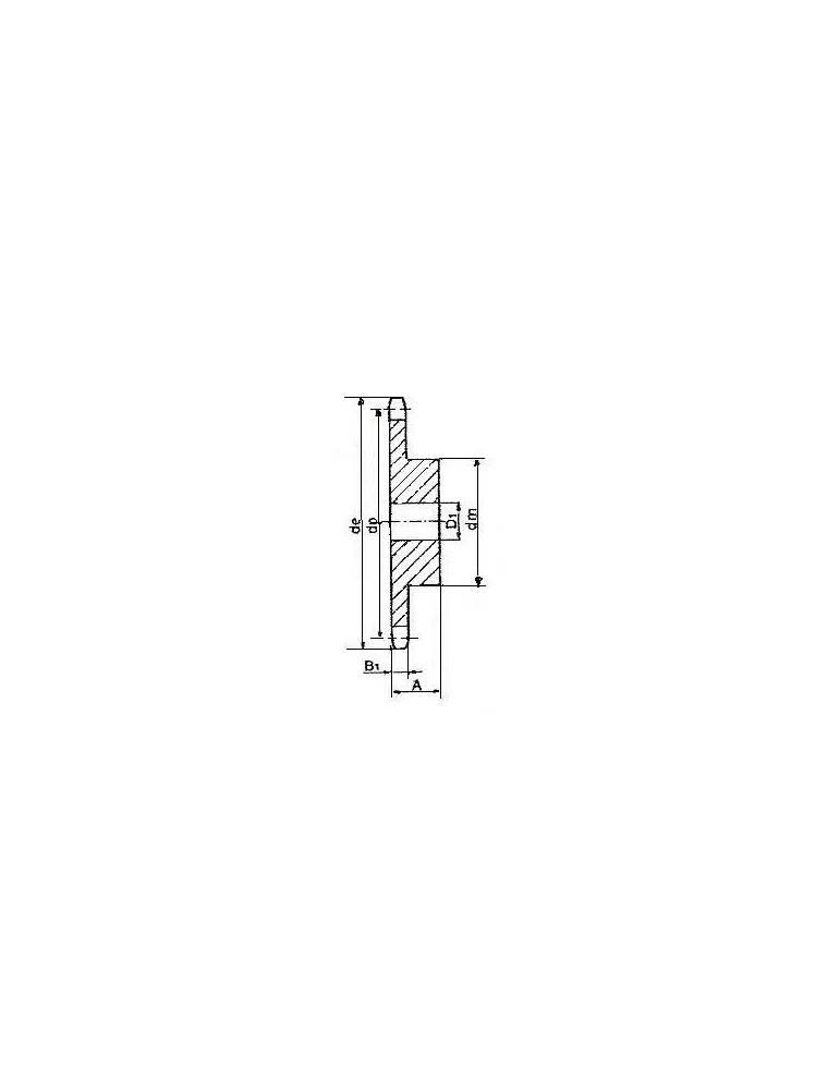 Pignon simple ASA60 10 dents pas de 19.05mm ref : PIGASA60/10