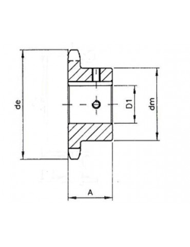 Pignon simple ASA25 pas de 6.35 11dents alésage D10 ref: PIGASA25/11A10