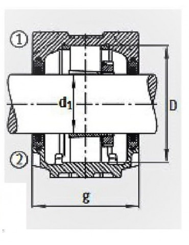 Palier à semelle en 2 parties  vue b SNV160FL FAG ref: SNV160FL