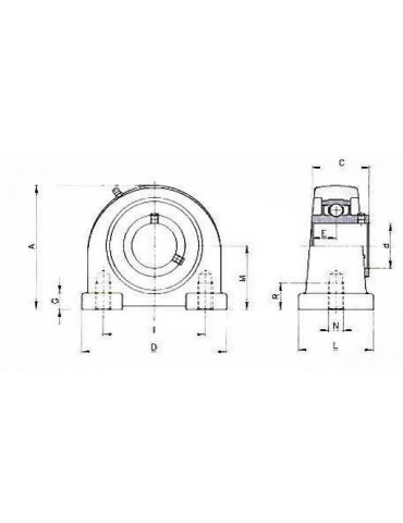 plan palier semelle court fonte