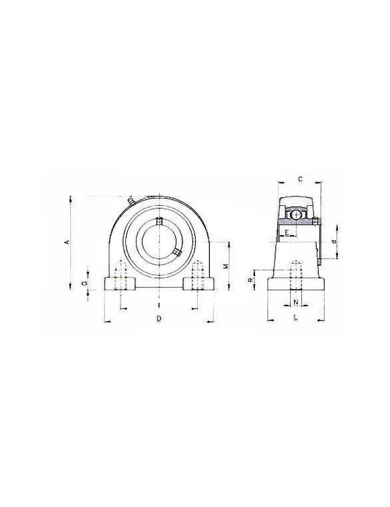 plan palier semelle court fonte