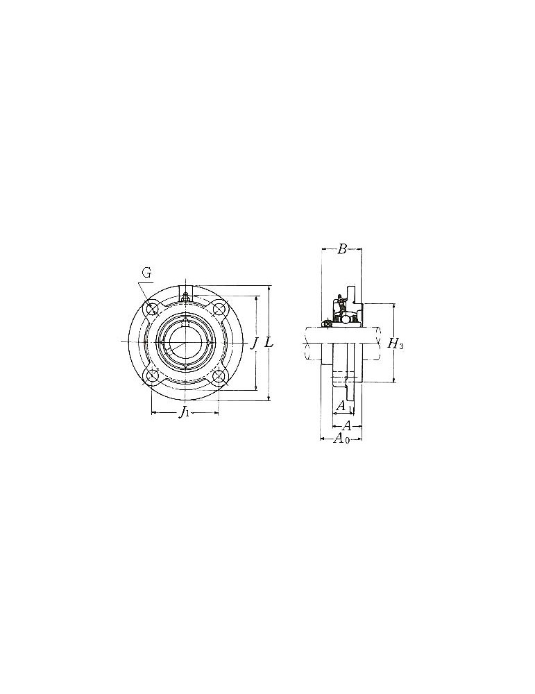 Palier applique fonte 4 trous UCFC207 TR
ref: UCFC207