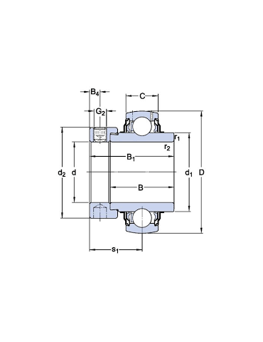 Roulement de palier avec bague de serrage excentrique SKF ref : YEL204