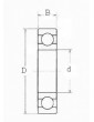 Roulement une rangée de billes 6204 2rs skf ref:rlt62042rsh